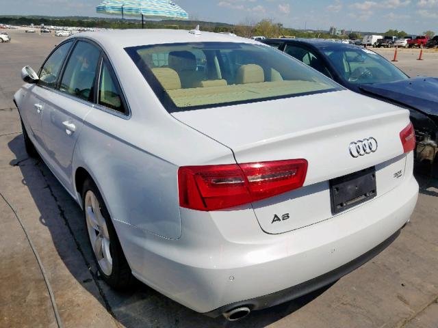 WAUGGAFC3CN108151 - 2012 AUDI A6 PREMIUM WHITE photo 3