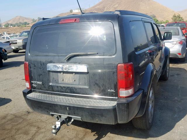 1D8GT58617W622093 - 2007 DODGE NITRO R/T BLACK photo 4