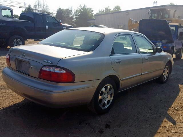 1YVGF22C725288440 - 2002 MAZDA 626 LX GRAY photo 4