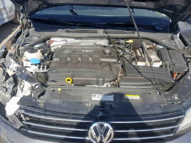 3VWLA7AJ4FM423306 - 2015 VOLKSWAGEN JETTA TDI GRAY photo 7