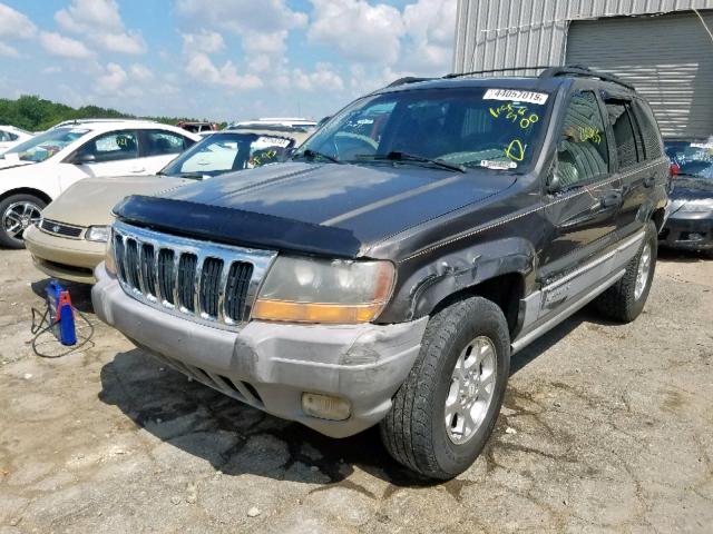 1J4G248S4YC410892 - 2000 JEEP GRAND CHER GRAY photo 2