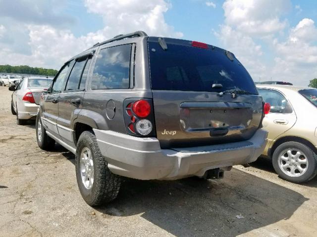 1J4G248S4YC410892 - 2000 JEEP GRAND CHER GRAY photo 3