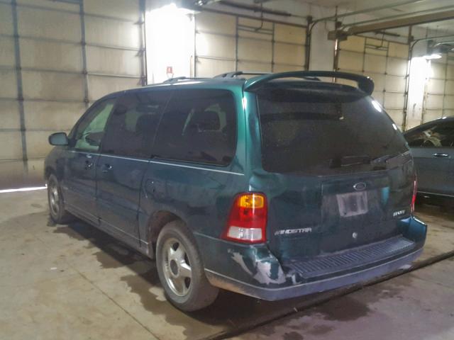 2FMZA57493BA49285 - 2003 FORD WINDSTAR S GREEN photo 3