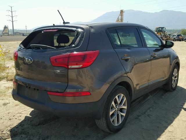 KNDPBCAC0F7706372 - 2015 KIA SPORTAGE L BROWN photo 4