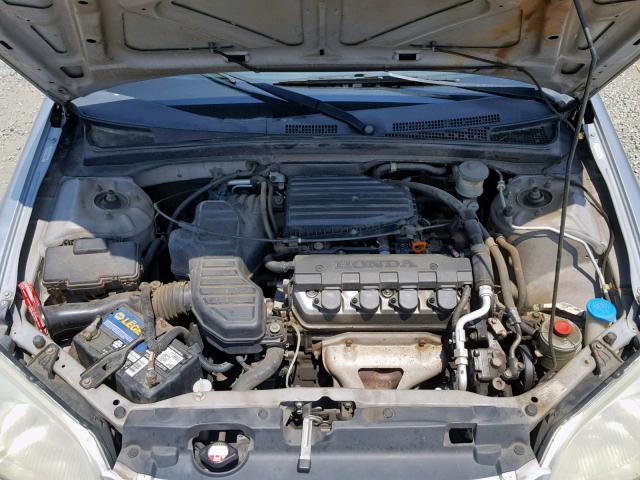 2HGES16103H566604 - 2003 HONDA CIVIC DX SILVER photo 7