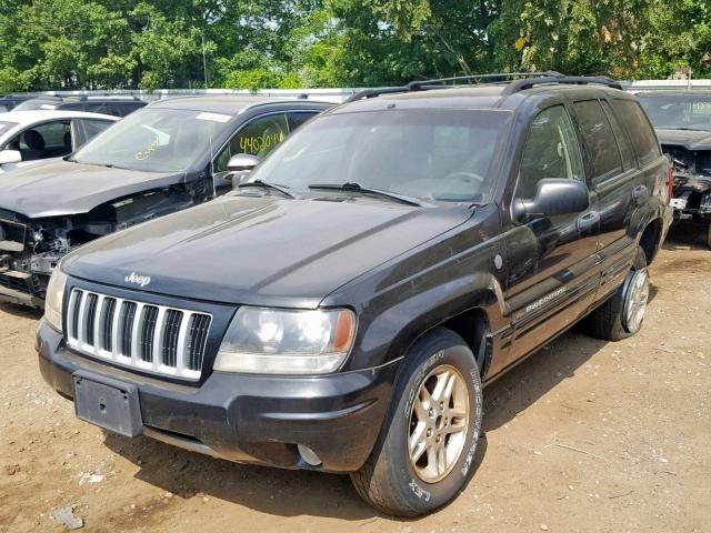 1J4GW48S34C270462 - 2004 JEEP GRAND CHER BLACK photo 2