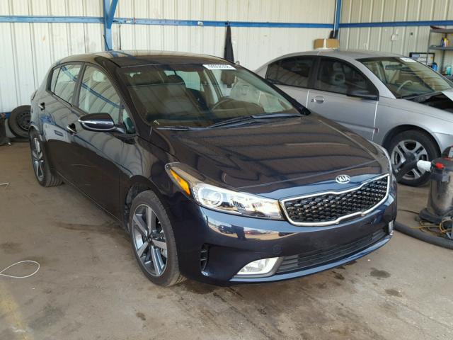 KNAFX5A89H5727298 - 2017 KIA FORTE EX BLACK photo 1