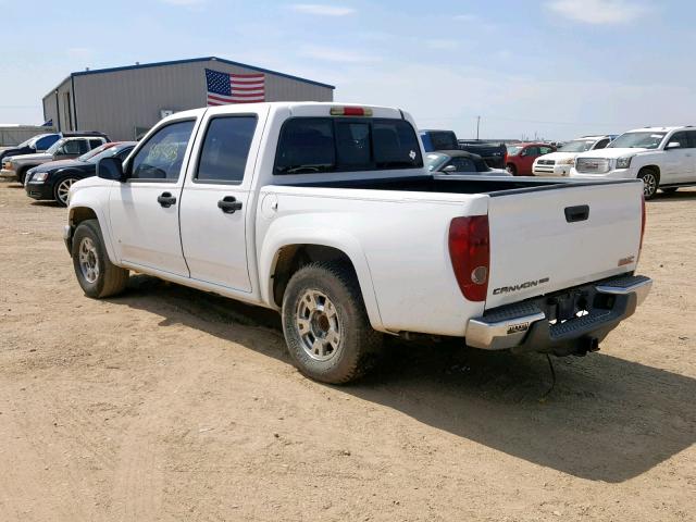 1GTCS33E888210911 - 2008 GMC CANYON SLE WHITE photo 3