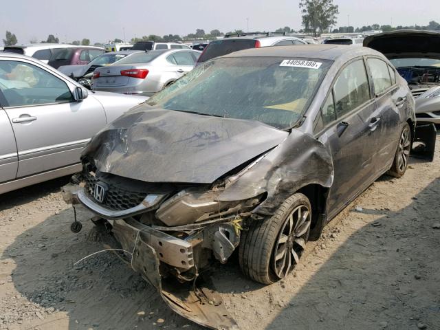 19XFB2F96EE273349 - 2014 HONDA CIVIC EXL SILVER photo 2