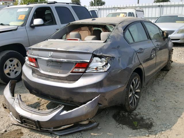 19XFB2F96EE273349 - 2014 HONDA CIVIC EXL SILVER photo 4