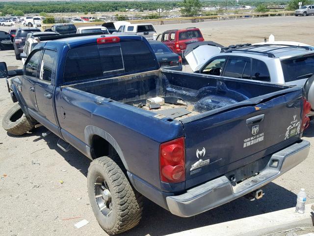 3D7KS28A28G232771 - 2008 DODGE RAM 2500 S BLUE photo 3