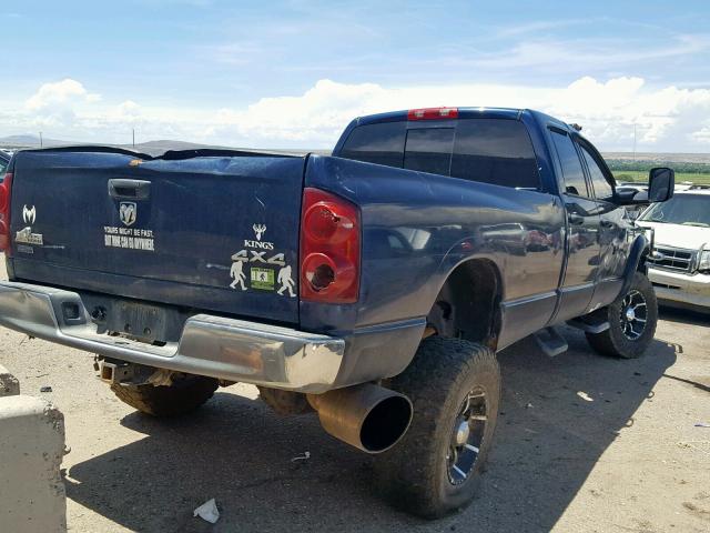 3D7KS28A28G232771 - 2008 DODGE RAM 2500 S BLUE photo 4