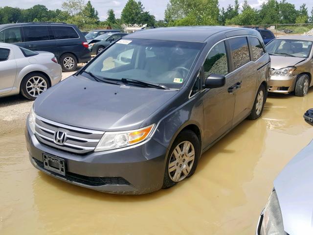 5FNRL5H23BB012536 - 2011 HONDA ODYSSEY LX GRAY photo 2