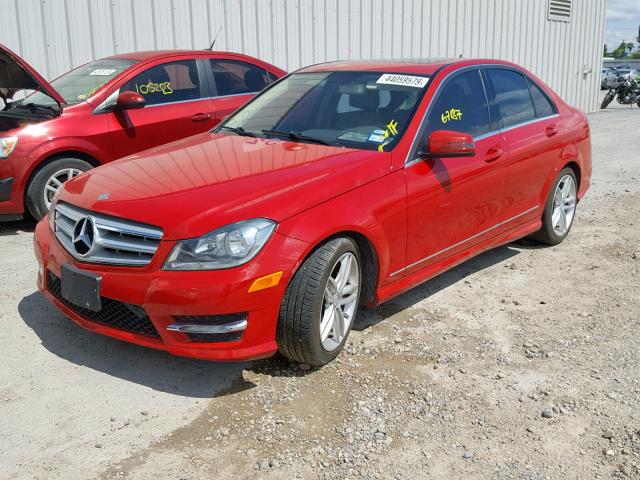 WDDGF4HB9DR242898 - 2013 MERCEDES-BENZ C 250 RED photo 2