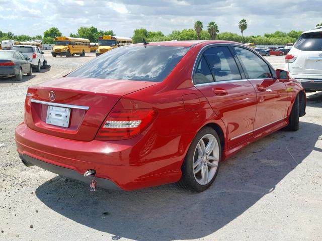 WDDGF4HB9DR242898 - 2013 MERCEDES-BENZ C 250 RED photo 4