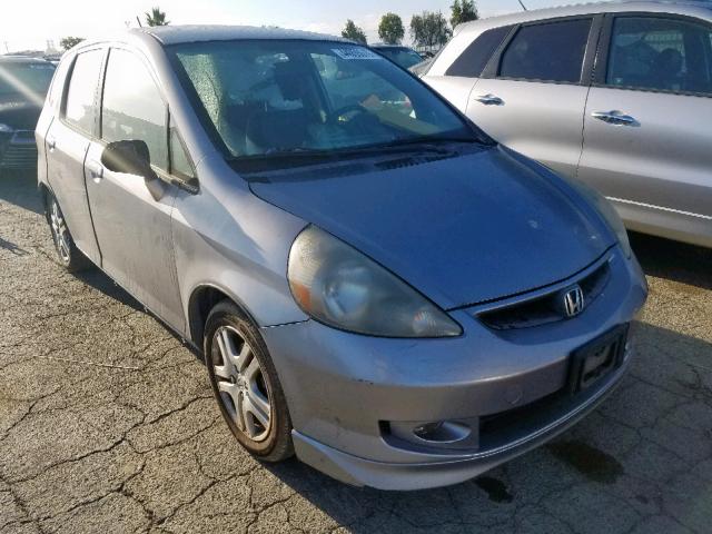 JHMGD38627S023323 - 2007 HONDA FIT S GRAY photo 1