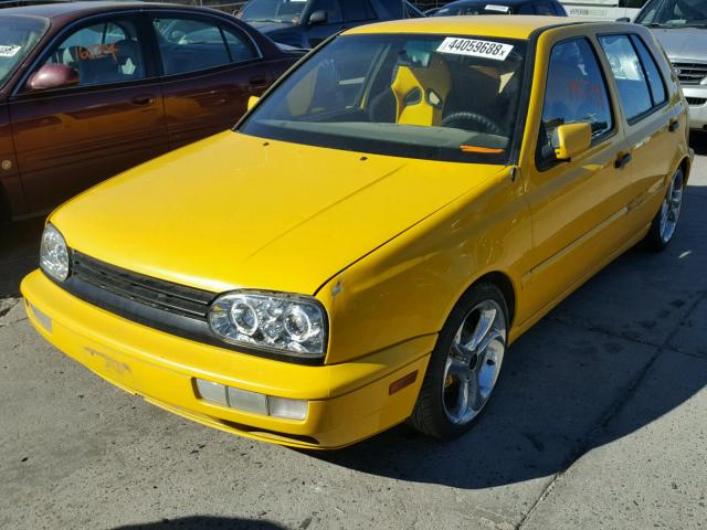 3VWFA81HXTM113401 - 1996 VOLKSWAGEN GOLF GL YELLOW photo 2