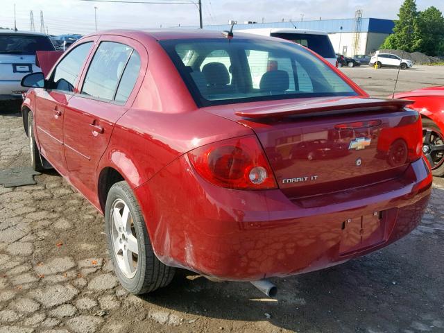 1G1AT58H797163146 - 2009 CHEVROLET COBALT LT RED photo 3