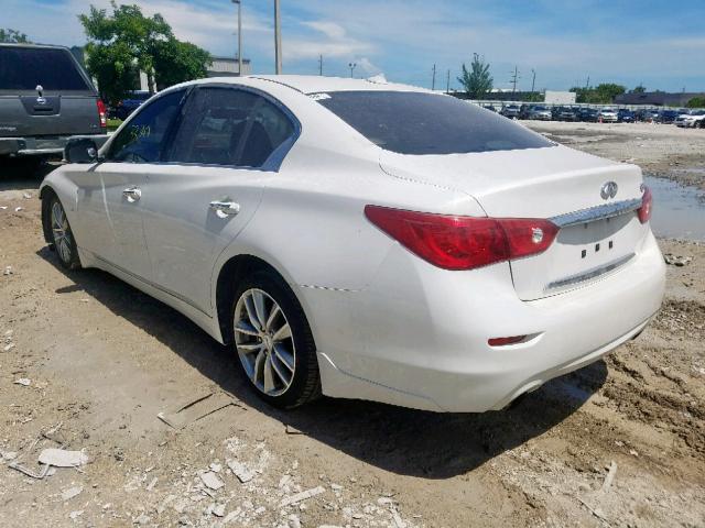 JN1BV7AP2EM687676 - 2014 INFINITI Q50 BASE WHITE photo 3