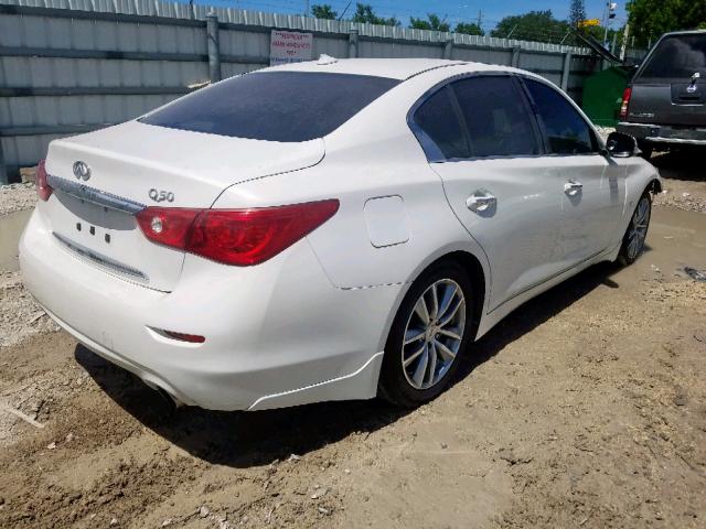 JN1BV7AP2EM687676 - 2014 INFINITI Q50 BASE WHITE photo 4