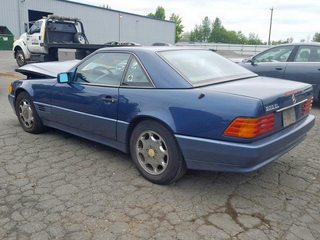 WDBFA66E4MF025160 - 1991 MERCEDES-BENZ 500 SL BLUE photo 3