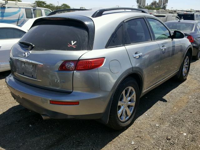 JNRAS08UX6X103240 - 2006 INFINITI FX35 GRAY photo 4