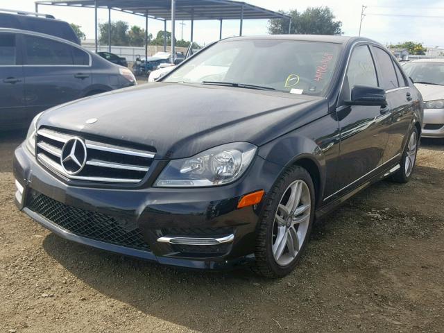 WDDGF4HB4EA965624 - 2014 MERCEDES-BENZ C 250 BLACK photo 2