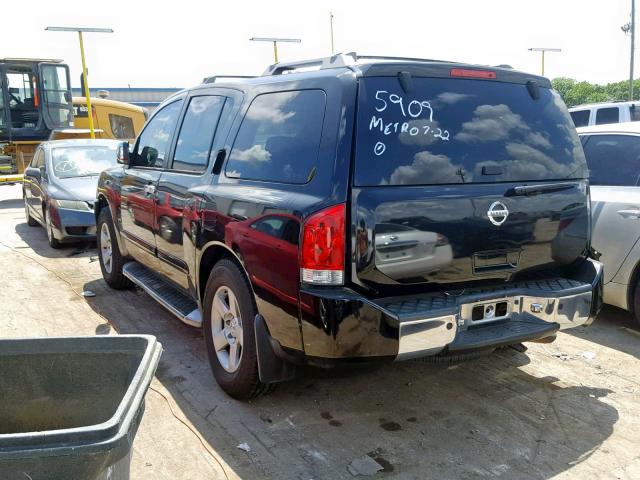 5N1AA08A05N725909 - 2005 NISSAN ARMADA SE BLACK photo 3