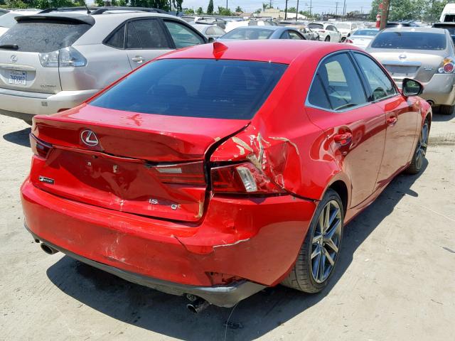 JTHBA1D20G5022521 - 2016 LEXUS IS 200T RED photo 4