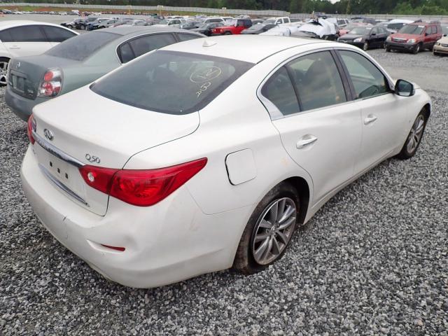 JN1BV7AR2FM423845 - 2015 INFINITI Q50 BASE WHITE photo 4