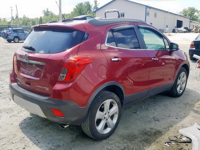 KL4CJESB2GB562609 - 2016 BUICK ENCORE RED photo 4