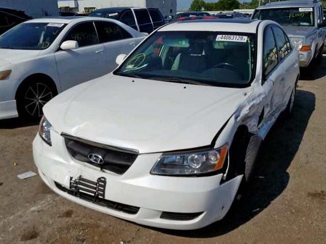 5NPET46F08H315735 - 2008 HYUNDAI SONATA GLS WHITE photo 2