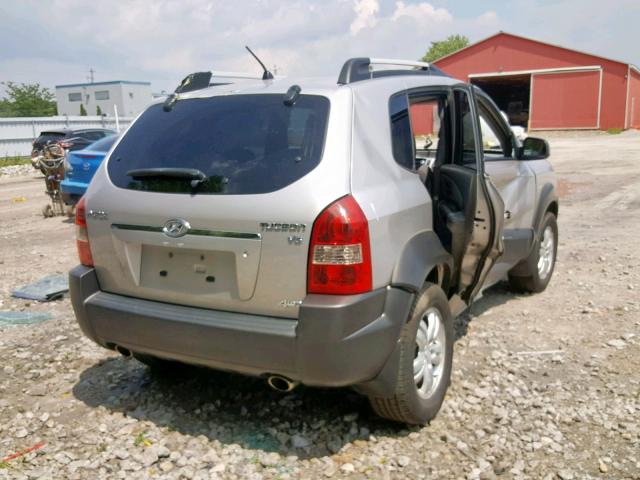 KM8JM72D56U335186 - 2006 HYUNDAI TUCSON GL SILVER photo 4