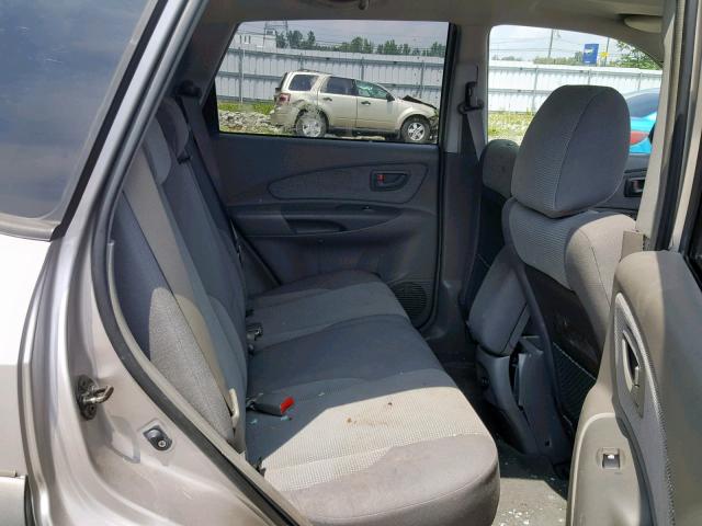 KM8JM72D56U335186 - 2006 HYUNDAI TUCSON GL SILVER photo 6