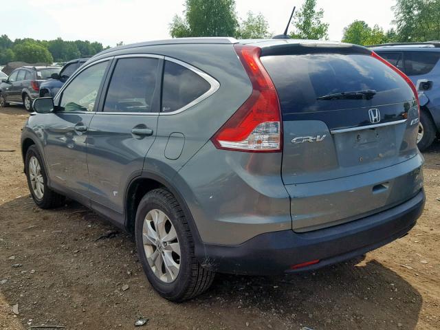 JHLRM4H74CC020813 - 2012 HONDA CR-V EXL GRAY photo 3