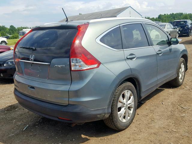 JHLRM4H74CC020813 - 2012 HONDA CR-V EXL GRAY photo 4