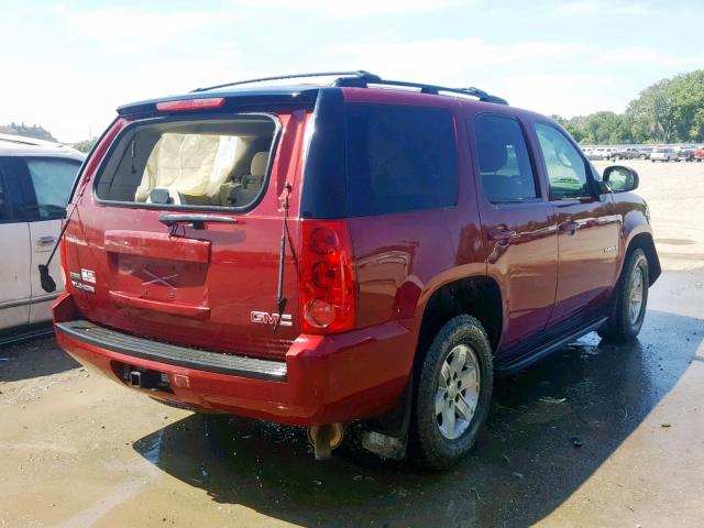 1GKFK23049J114770 - 2009 GMC YUKON SLE RED photo 4