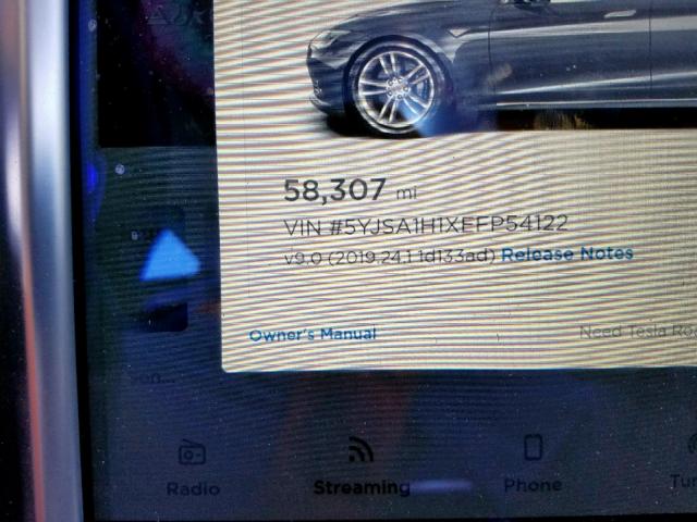 5YJSA1H1XEFP54122 - 2014 TESLA MODEL S Boz foto 8