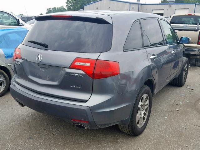 2HNYD28238H517027 - 2008 ACURA MDX GRAY photo 4