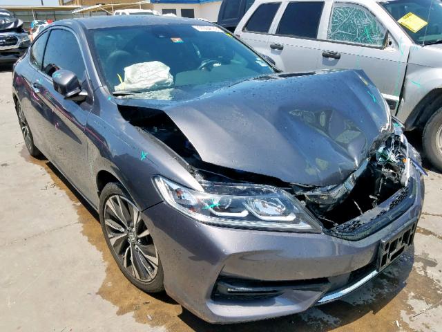 1HGCT1B69HA000341 - 2017 HONDA ACCORD EXL GRAY photo 1