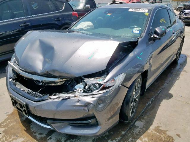 1HGCT1B69HA000341 - 2017 HONDA ACCORD EXL GRAY photo 2