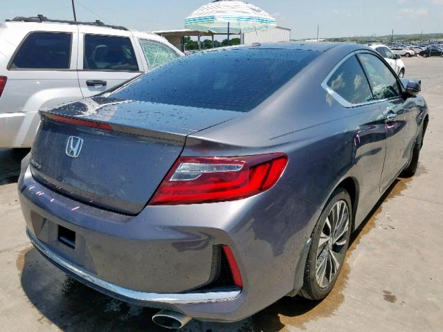 1HGCT1B69HA000341 - 2017 HONDA ACCORD EXL GRAY photo 4