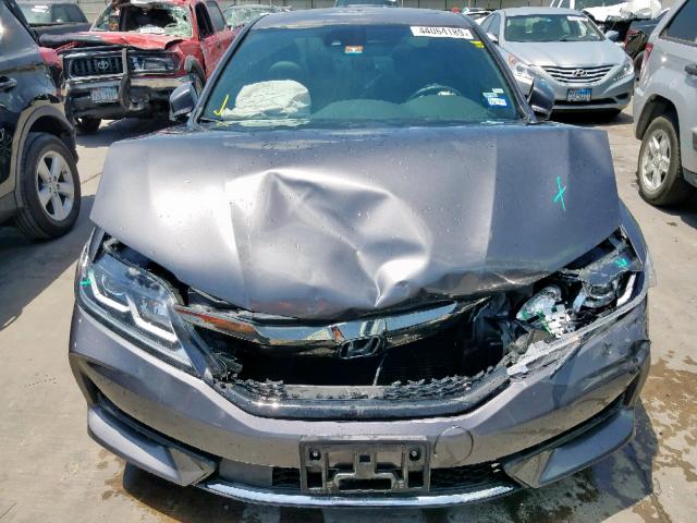 1HGCT1B69HA000341 - 2017 HONDA ACCORD EXL GRAY photo 7