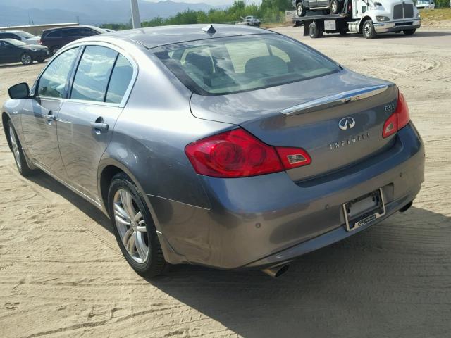 JN1CV6AR1AM457248 - 2010 INFINITI G37 GRAY photo 3