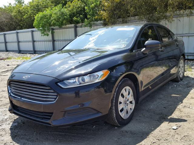 1FA6P0G70E5377436 - 2014 FORD FUSION S BLACK photo 2