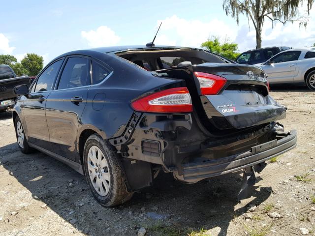 1FA6P0G70E5377436 - 2014 FORD FUSION S BLACK photo 3