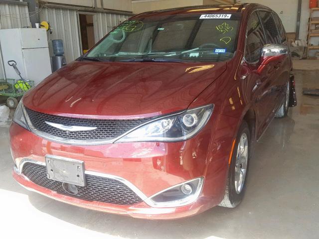 2C4RC1GG6JR108315 - 2018 CHRYSLER PACIFICA L MAROON photo 2