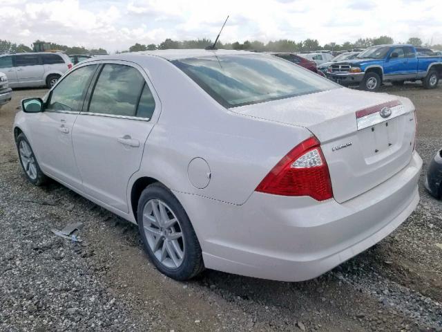 3FAHP0JA4AR415299 - 2010 FORD FUSION SEL WHITE photo 3