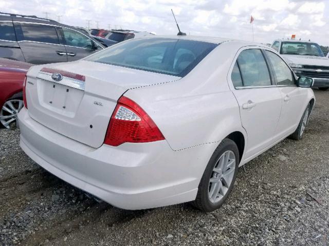 3FAHP0JA4AR415299 - 2010 FORD FUSION SEL WHITE photo 4