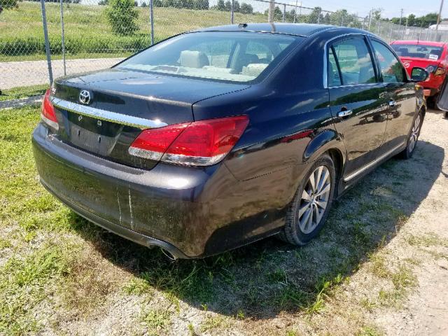 4T1BK3DBXBU406293 - 2011 TOYOTA AVALON BAS BLACK photo 4